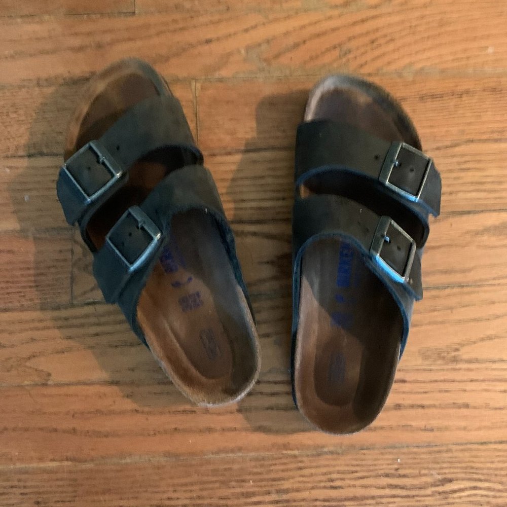 Birkenstock - Arizona Oiled Leather - Blk - 7-7.5